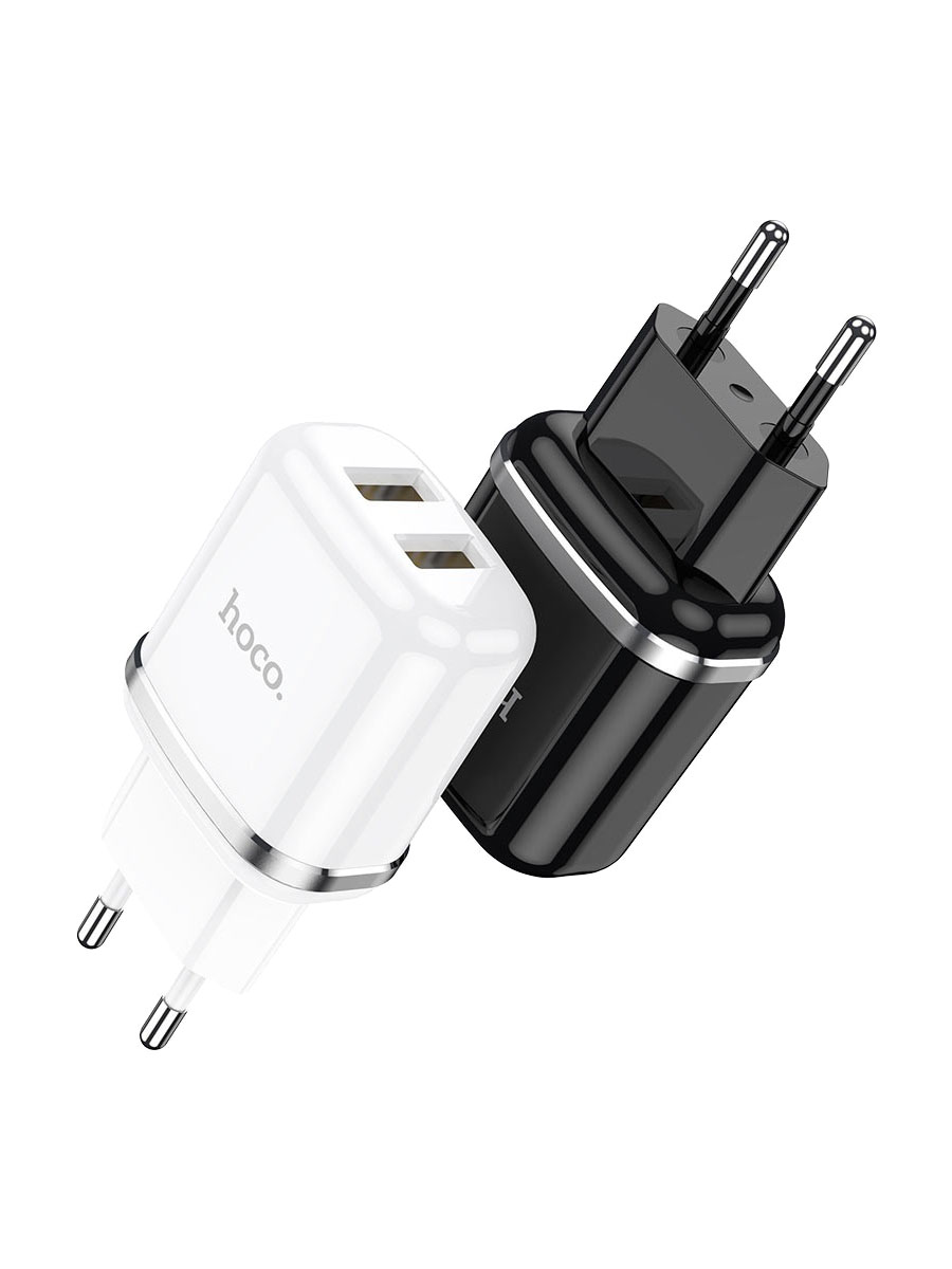 фото Сетевое зарядное устройство + кабель Type-C HOCO N4 2USB 2.4A 1м черный