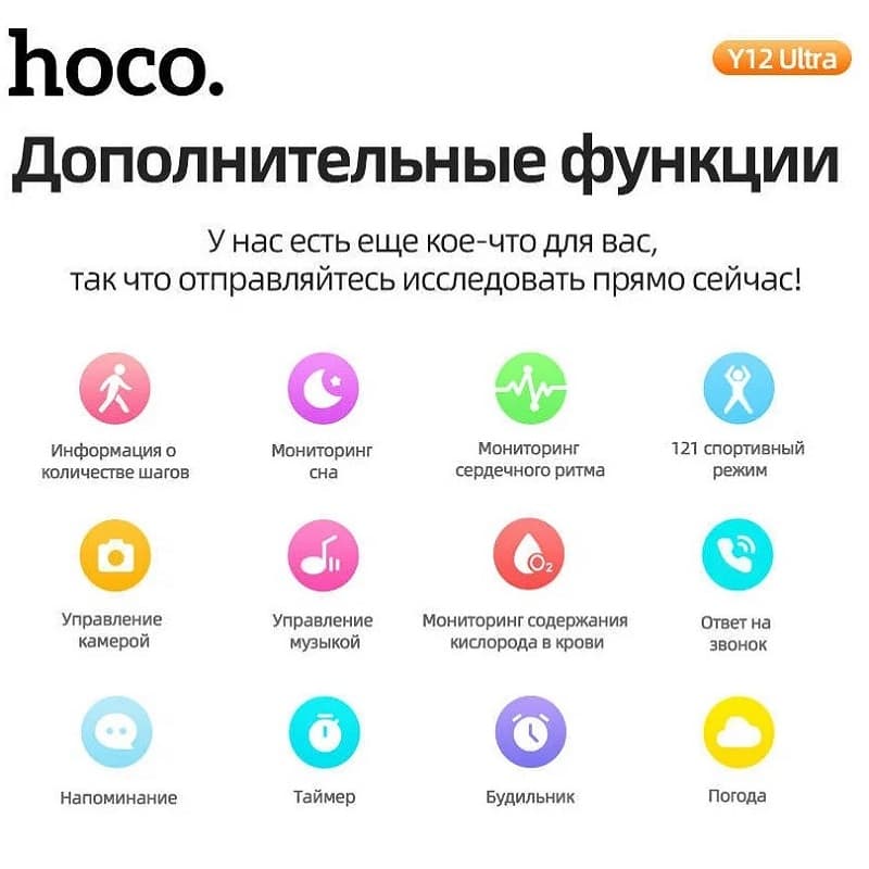 Умные часы HOCO Y12 Ultra черные