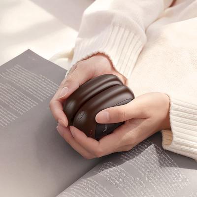 Грелка для рук электрическая магнитная многоразовая HOCO J167 2в1 в виде кофейных зерен 2ш 2x2500mAh коричневая