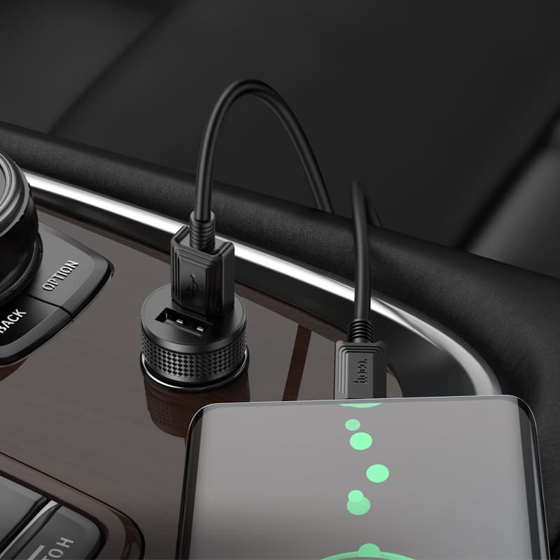 фото Автомобильное зарядное устройство HOCO Z49 2USB 2,4A 12W черное