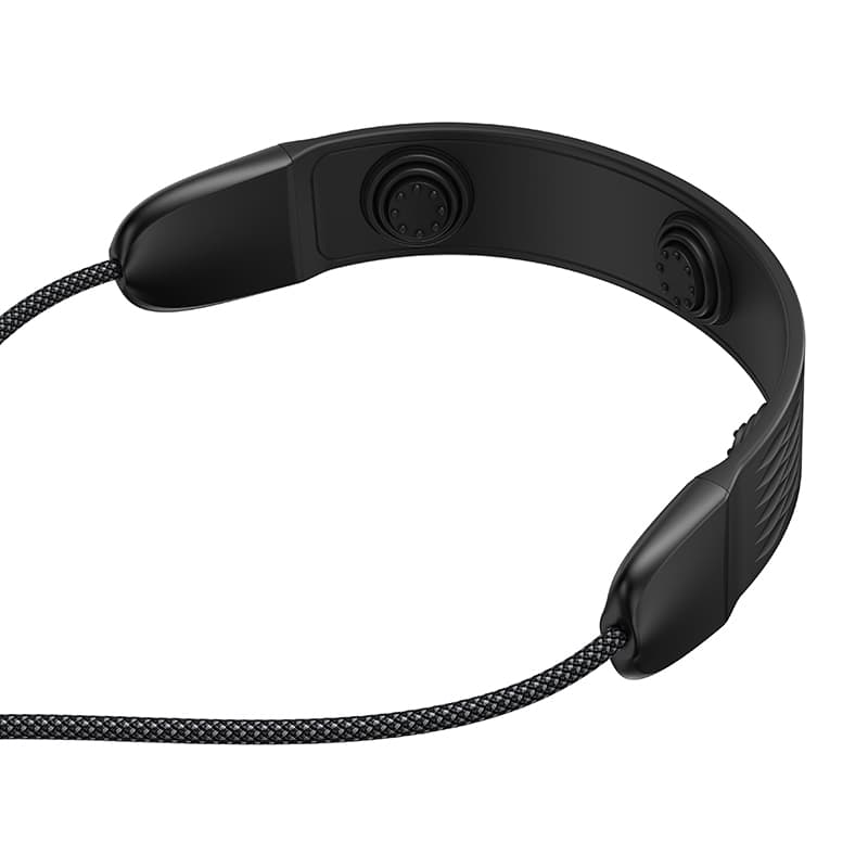 Кабель для зарядки Type-C to Type-C HOCO U145 100W 1.4м регулируемый шнурок на шею с функцией массажа черный