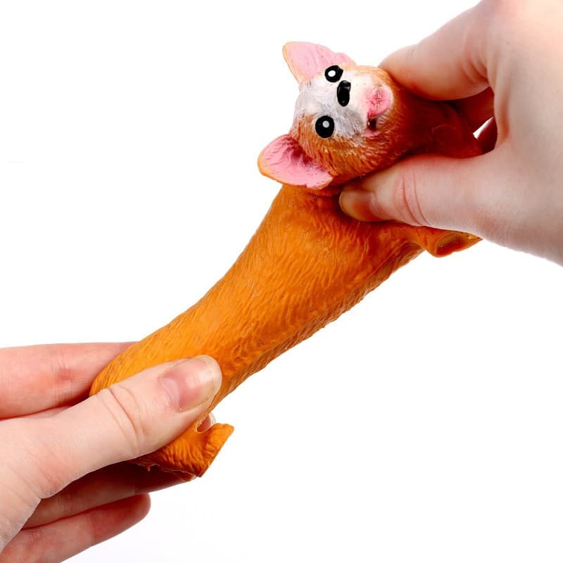 Сквиш антистресс игрушка мялка жми тяни с песком Корги