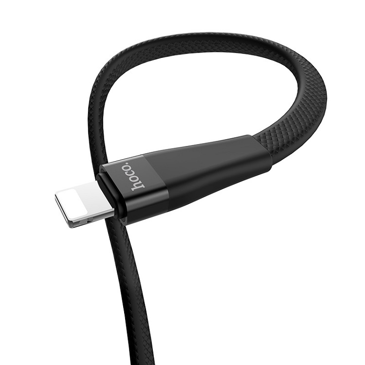 Кабель для зарядки iphone Lightning HOCO S4 2.4A с дисплеем черный