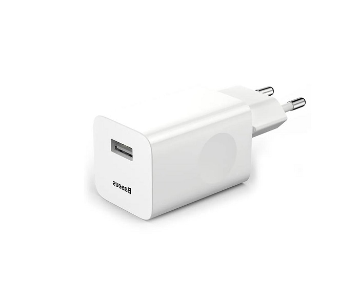 фото Сетевое зарядное устройство Адаптер Блок питания Baseus Quick Charger USB 24W QC3.0 белое CCALL-BX02