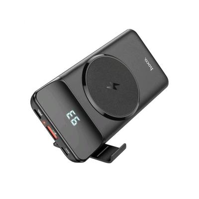 Внешний аккумулятор повербанк Power bank HOCO J76 10000mAh PD 20W + QC3.0 с беспроводной зарядкой черный