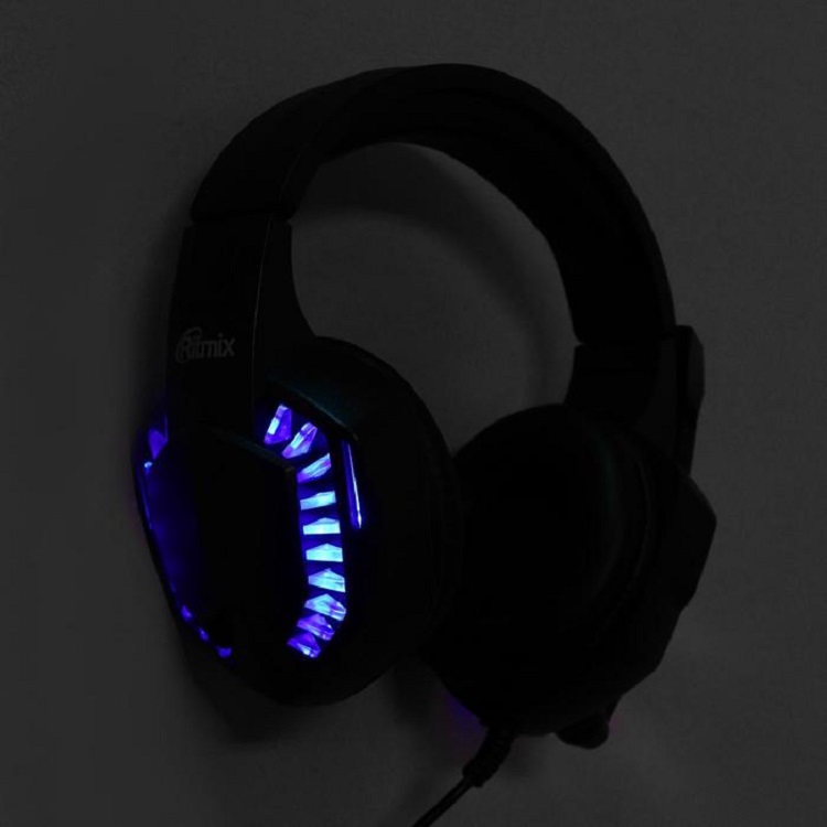 фото Наушники проводные накладные игровые Ritmix RН-562M Gaming черно-синие