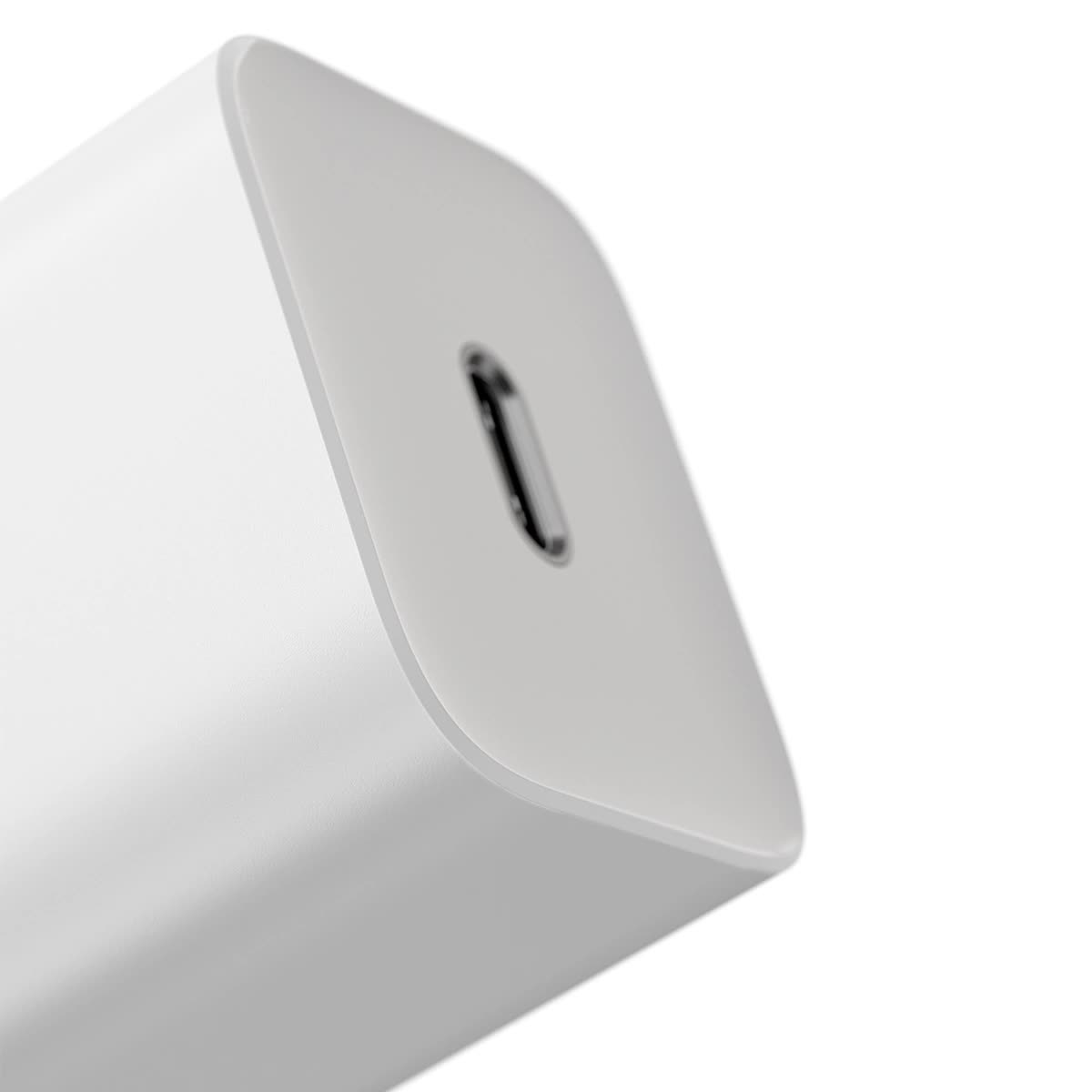 фото Сетевое зарядное устройство + кабель для iphone Lightning to Type-C Baseus Super Si Quick 1C 20W белый TZCCSUP-B02