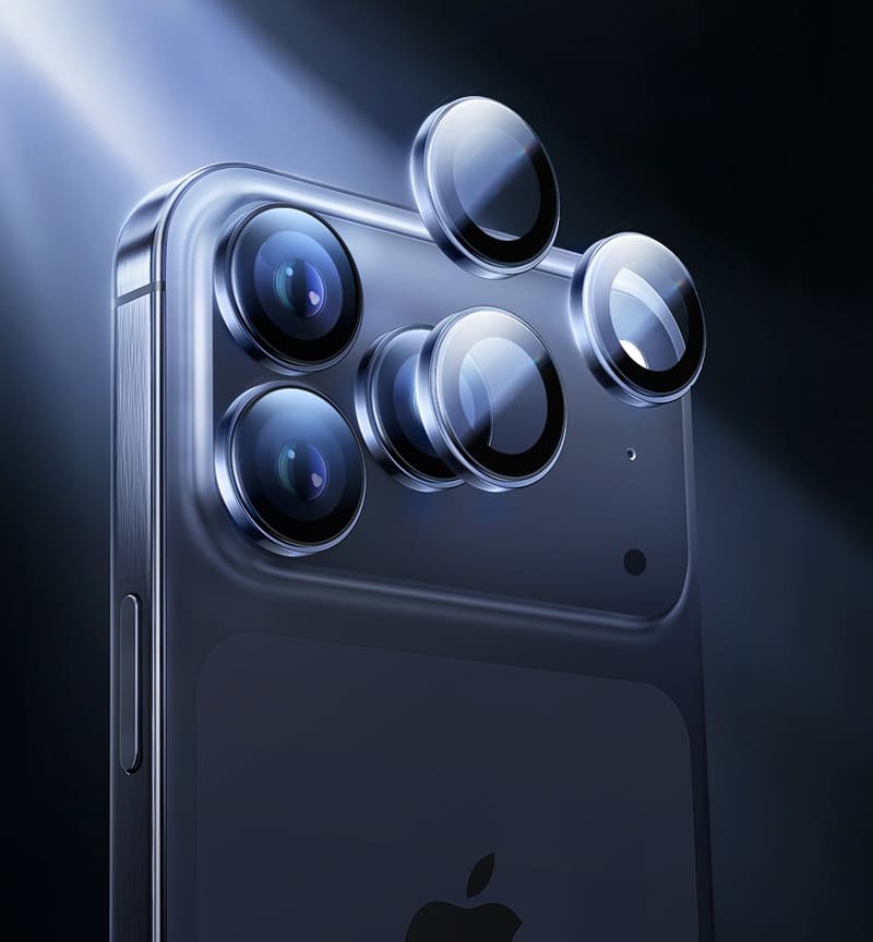 фото Защитное стекло на камеру для iphone 17 6.3 Remax GL-27 3D синий