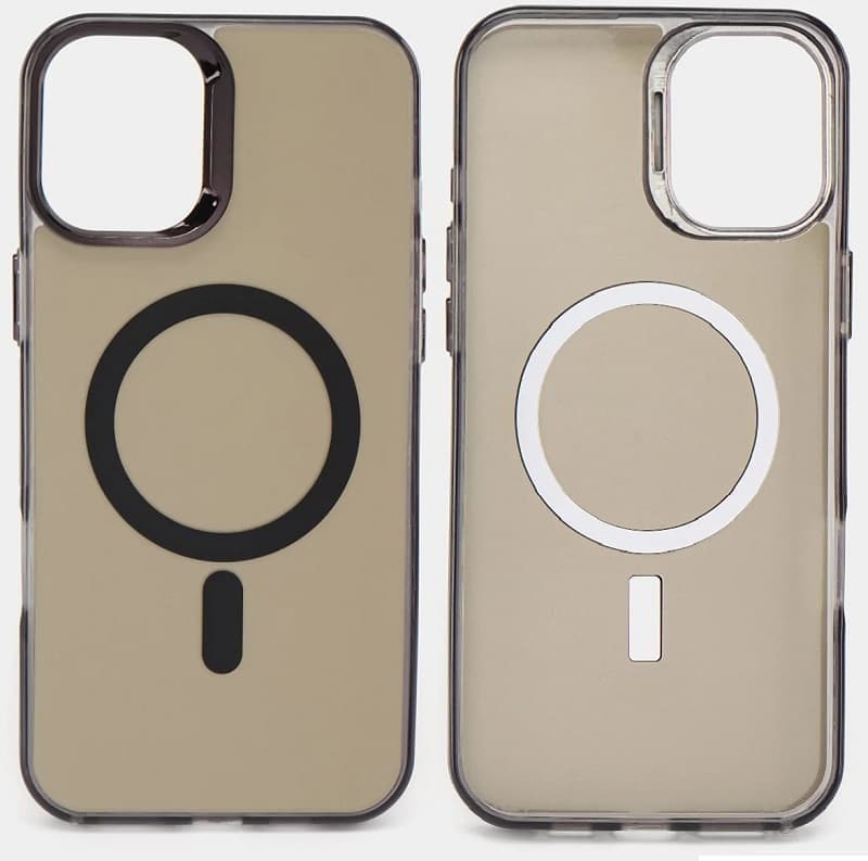 фото Чехол накладка для iphone 15 Pro Max (6.7) силикон с магнитом для magsafe и подложкой черная