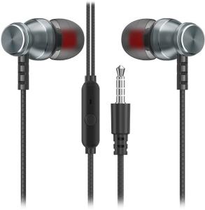 Наушники проводные Smartbuy M300 Jack 3.5mm, с микрофоном черный металл