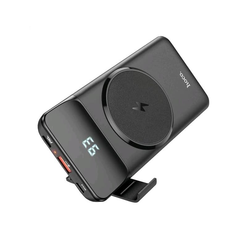фото Внешний аккумулятор повербанк Power bank HOCO J76 10000mAh PD 20W + QC3.0 с беспроводной зарядкой черный