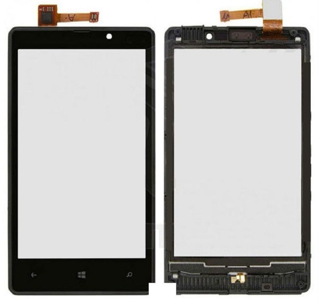 Тачскрин для Nokia 820 черный с рамкой