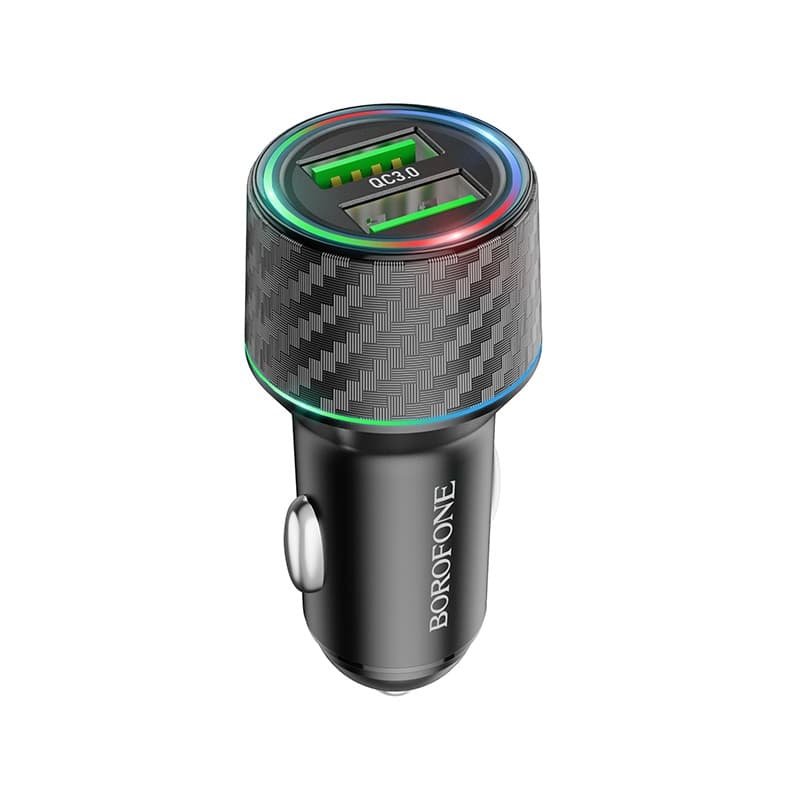 фото Автомобильное зарядное устройство Borofone BZ21A 2USB QC3.0 36W черное