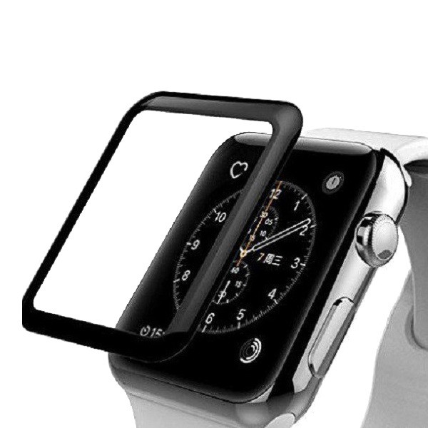 фото Защитное стекло для Apple Watch 38mm CBIW60 3D с металлическим бампером черное