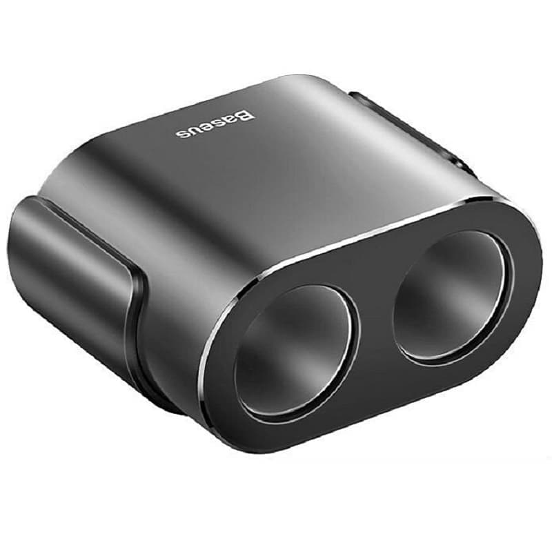 фото Разветвитель Baseus 2 прикуривателя 80W + 2USB 3,1A черный CRDYQ-01