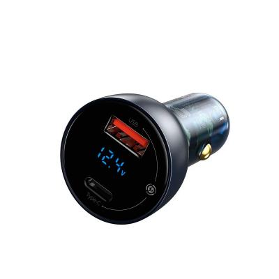 Автомобильное зарядное устройство Baseus Particular PD3.0 65W+QC3.0 QC4.0 PPS / Type-C+USB серебро CCKX-C0A