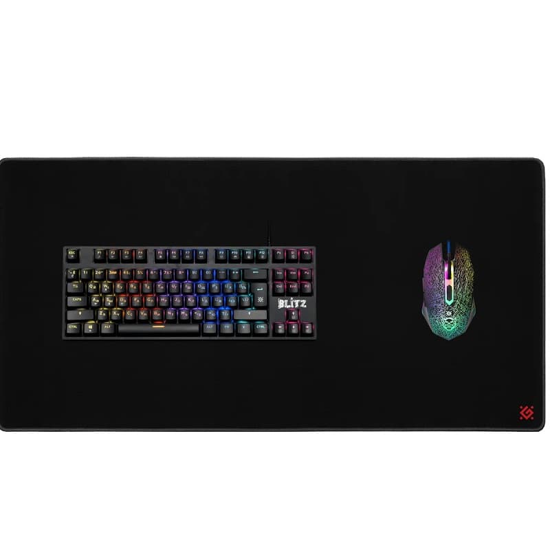 Коврик для мыши игровой DEFENDER Black Ultra XXL One 780x380x5 mm ткань+резина