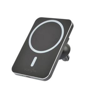 Автомобильный держатель для телефона VIXION W14 с беспроводной зарядкой в решетку вентиляции черный