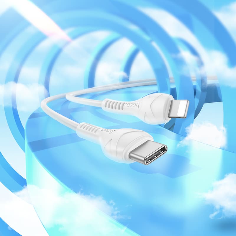 Кабель для зарядки iP Lightning to Type-C HOCO X37 PD 27W 1м белый