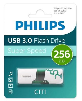 Флеш-накопитель Philips CITI USB 3.0 пластик белый зеленый 256Gb