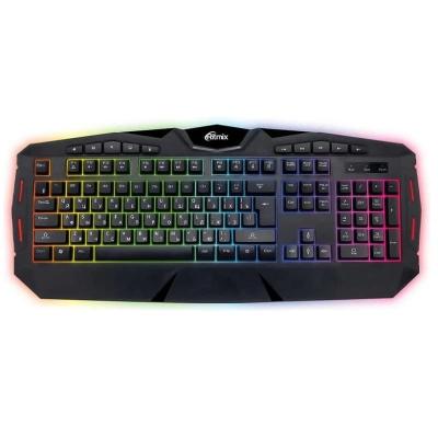 Клавиатура проводная Ritmix RKB-555BL подсветка, черная