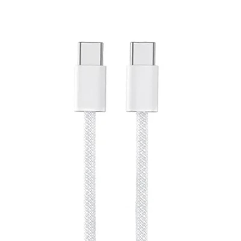 Кабель для зарядки Type-C to Type-C Fixtor 15 PD 35W в оплетке белый