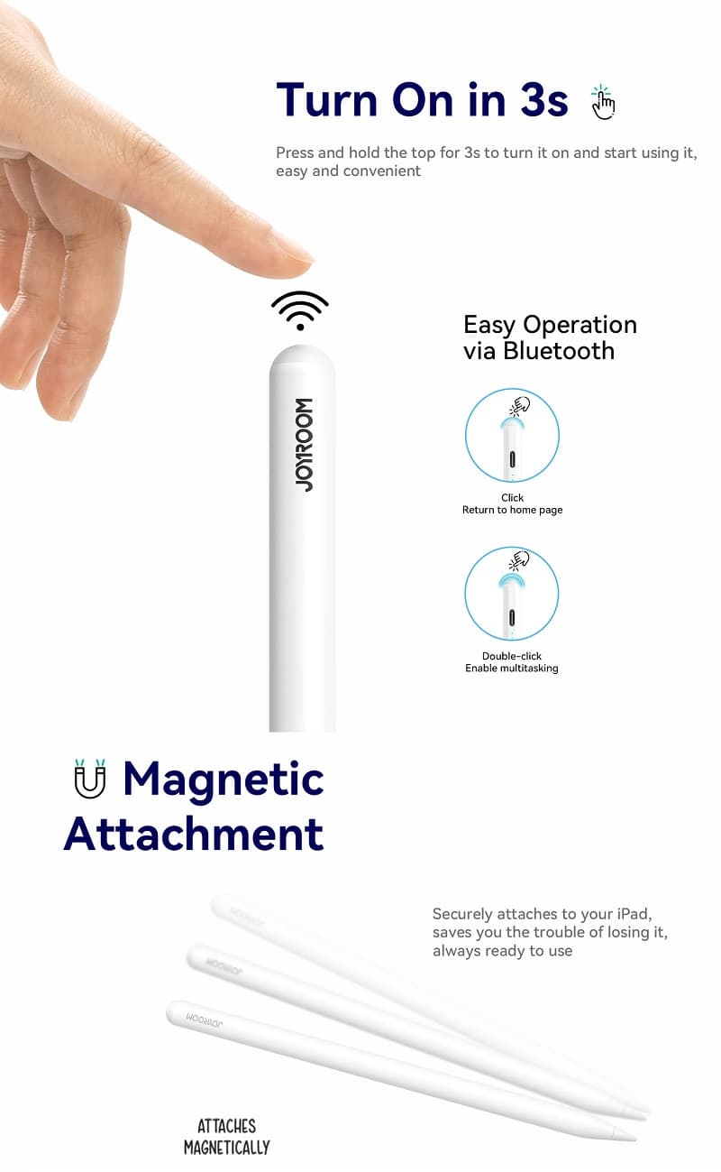 фото Стилус Joyroom JR-X15 Active Capacitor белый с чехлом