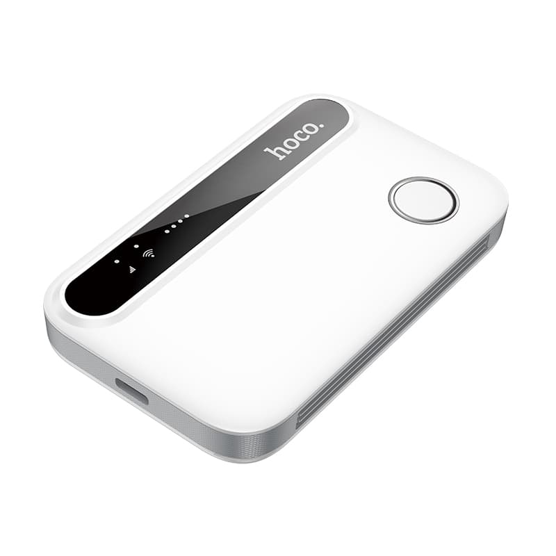 Беспроводной WiFi Роутер карманный Hoco HI41 Wi-Fi6 4G 150Мбит/с 2100mAh работает с сим картой белый