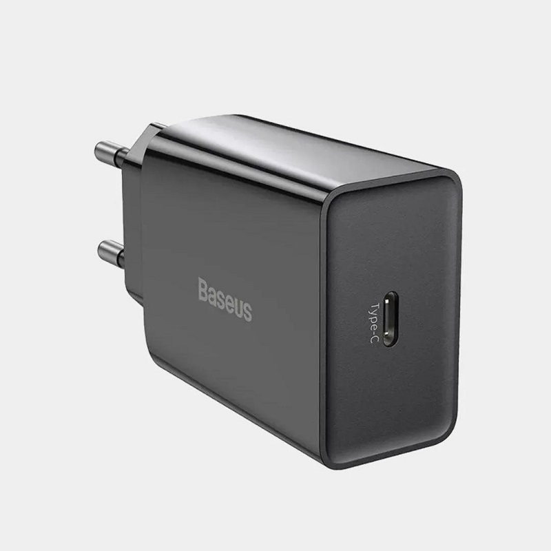 фото Сетевое зарядное устройство Адаптер Блок питания Baseus Speed mini 1C PD 20W Type-C USB-C черный CCFS-SN01