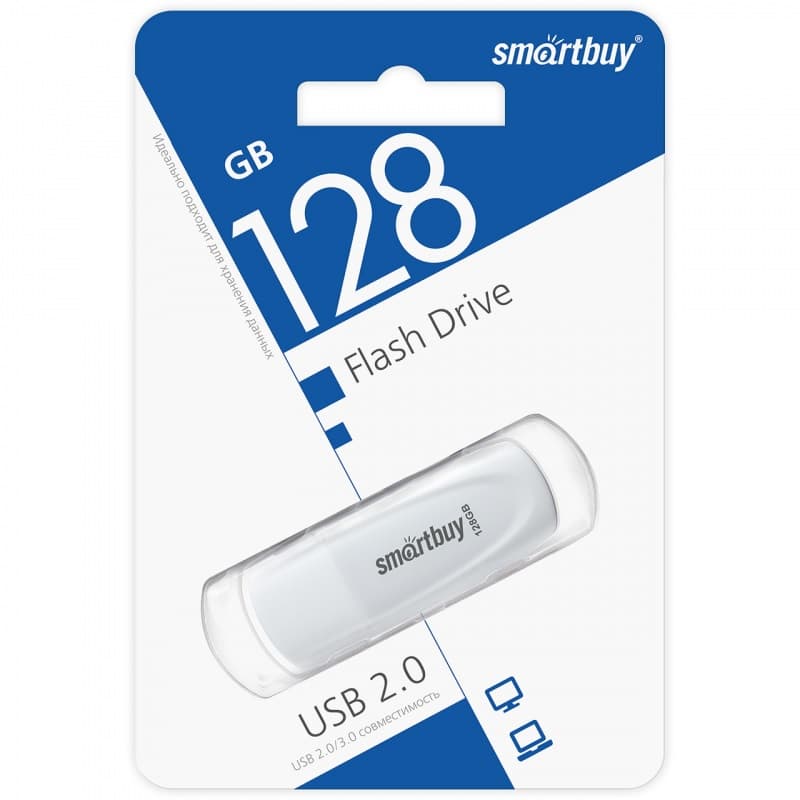 Изображение Флеш-накопитель Smartbuy Scout белый 128Gb