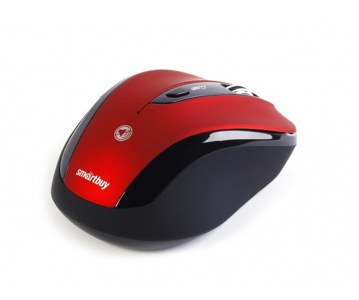 Мышь беспроводная Smartbuy 612AG красная бесшумная LED RED (SBM-612AG-RK)