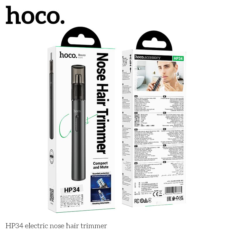 Триммер для носа ушей Hoco HP34 100mAh черный