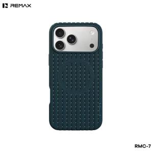 Чехол накладка для iphone 17 Pro/18 Pro 6.3 Remax RMC-7 силикон рифленый с плетением с магнитом зеленая