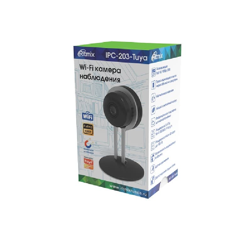 Wi-Fi камера Ritmix IPC-203-Tuya HD 1080p Wi-Fi камера Ritmix IPC-203-Tuya HD 1080p