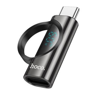 Адаптер переходник с дисплеем с Type-C USB на Lightning HOCO UA32A 60W черный