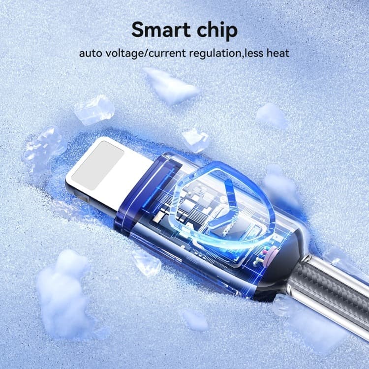 Кабель для зарядки iphone Lightning Joyroom S-A42 1.2м 3A в оплетке градиент черно-синий Кабель для зарядки iphone Lightning Joyroom S-A42 1.2м 3A в оплетке градиент черно-синий