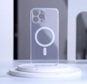 Чехол накладка для Samsung S26 S силикон+пластик с магнитом с защитой камеры прозрачная