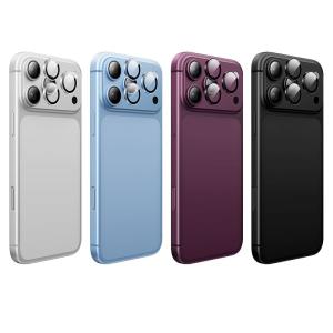 Защитное стекло на камеру для iphone 18 Pro 6.3/18 Pro Max 6.9 HOCO V13 3D линзы с металлической рамкой серебро