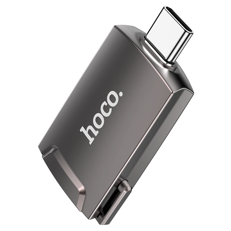 Адаптер переходник конвертер с Type-C USB на HDMI HOCO UA19 металл серый Адаптер переходник конвертер с Type-C USB на HDMI HOCO UA19 металл серый
