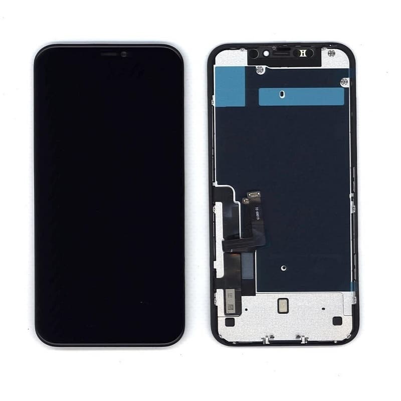 Дисплей для iphone 11 с тачскрином +задняя металлическая рамка черный o