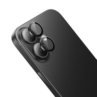 Защитное стекло на камеру для iphone 17 (6.3) HOCO V13 3D с металлической рамкой черное