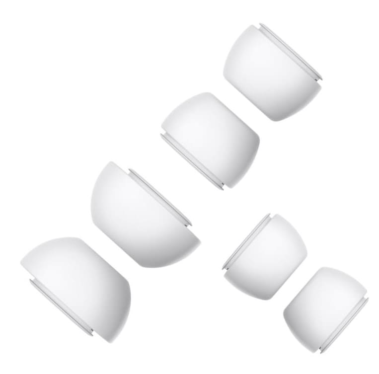 фото Амбушюры для наушников air pods Pro комплект 3 пары (S,M,XL) силиконовые белые