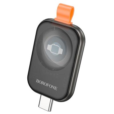 Магнитное зарядное устройство для часов Apple Watch Borofone BQ25A Type-C USB серый металлик
