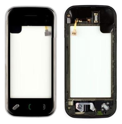 Тачскрин для Nokia N97mini черный с рамкой
