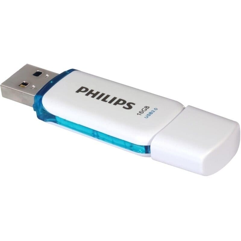 Изображение Флеш-накопитель Philips SNOW USB 3.0 пластик белый зеленая вставка 8Gb