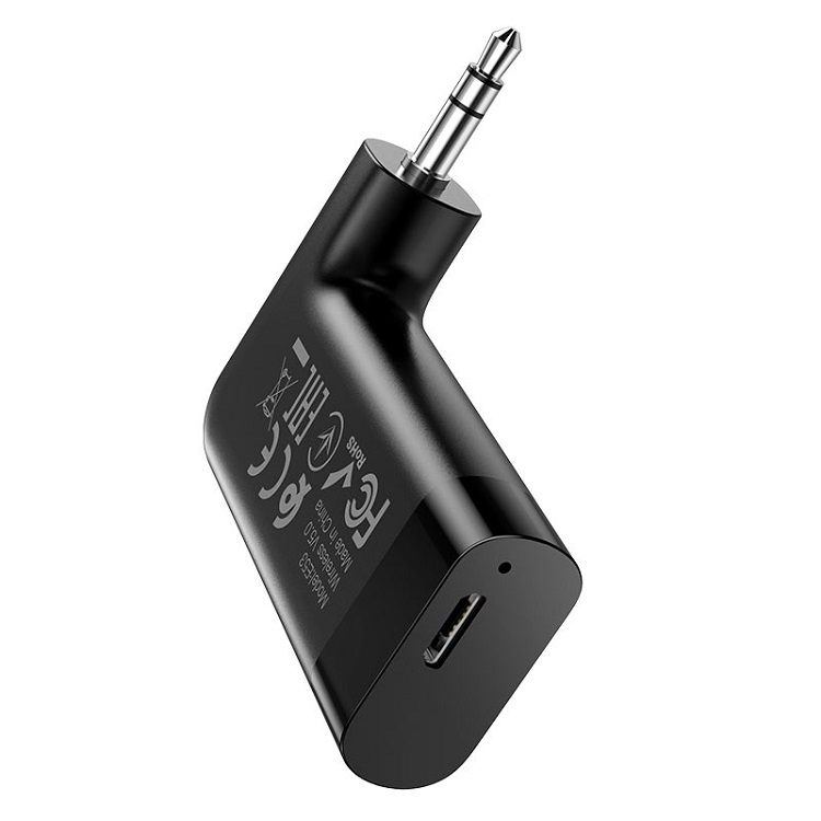 фото Блютуз aux FM трансмиттер bluetooth адаптер ресивер Hoco E53 черный