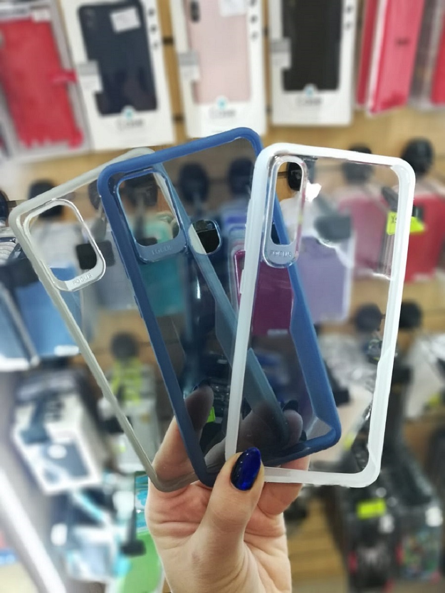 фото Чехол накладка для Xiaomi Redmi 8A силикон с матовыми краями синяя