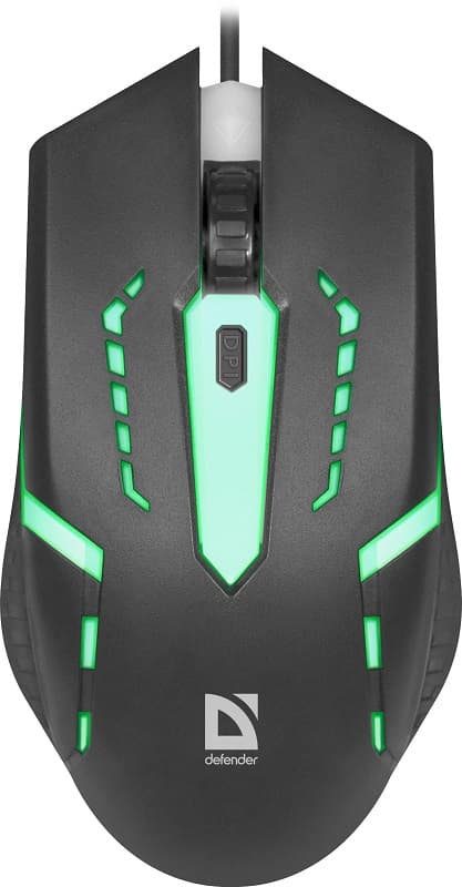 Мышь проводная DEFENDER Flash MB-600L 7 цветов 4 кнопки 800-1200 dpi 1.8м
