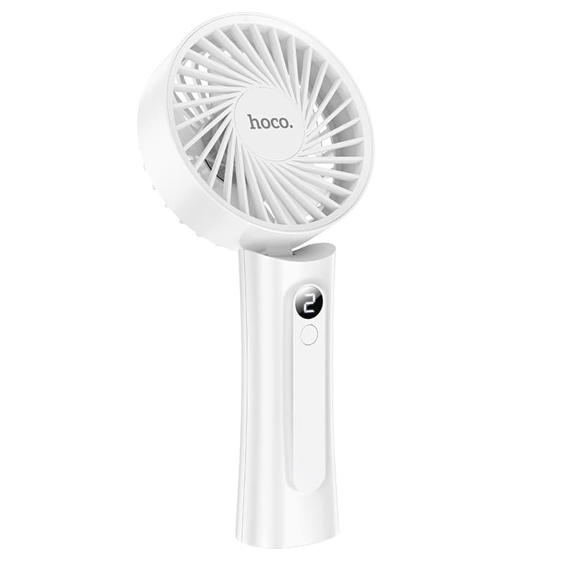 Мини вентилятор ручной настольный Hoco HX20 1200mAh LED белый