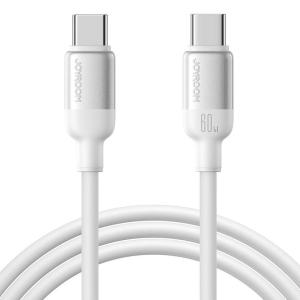 Кабель для зарядки Type-C to Type-C Joyroom S-A62 60W 1.2м жидкий силикон белый